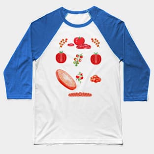 Tomato Shirt Fruit Shirt Botanical Baseball T-Shirt